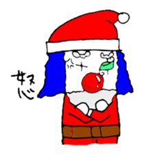 small pierrot santa sticker #1885290
