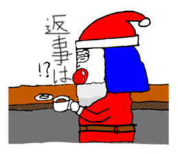 small pierrot santa sticker #1885291