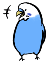 writing brush yuru-budgerigar sticker #1885670