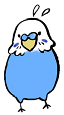 writing brush yuru-budgerigar sticker #1885672
