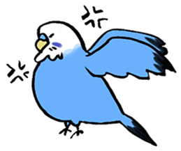 writing brush yuru-budgerigar sticker #1885673
