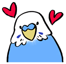 writing brush yuru-budgerigar sticker #1885674