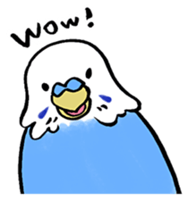 writing brush yuru-budgerigar sticker #1885687
