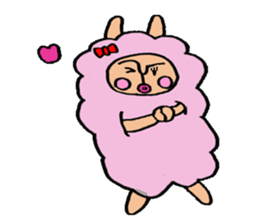 alpaca woman sticker #1885773