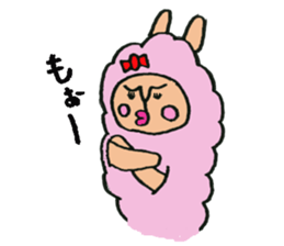 alpaca woman sticker #1885776