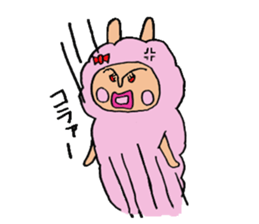 alpaca woman sticker #1885777