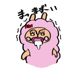 alpaca woman sticker #1885780