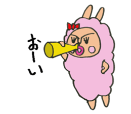 alpaca woman sticker #1885782