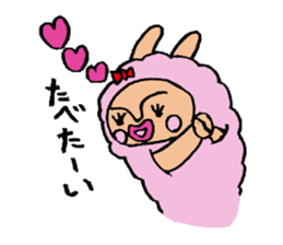 alpaca woman sticker #1885785