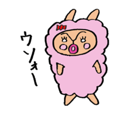 alpaca woman sticker #1885788