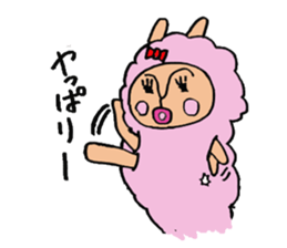 alpaca woman sticker #1885789