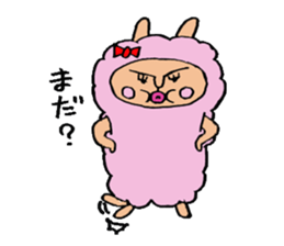 alpaca woman sticker #1885791