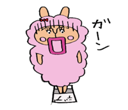alpaca woman sticker #1885794