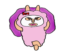 alpaca woman sticker #1885795