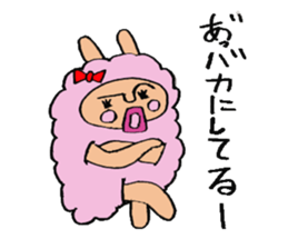 alpaca woman sticker #1885796