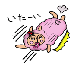 alpaca woman sticker #1885798