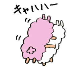 alpaca woman sticker #1885800