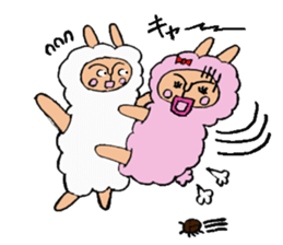 alpaca woman sticker #1885801