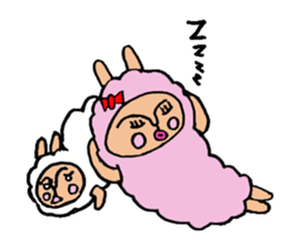 alpaca woman sticker #1885802