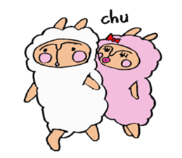 alpaca woman sticker #1885804