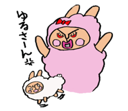 alpaca woman sticker #1885805