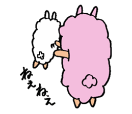 alpaca woman sticker #1885806