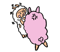 alpaca woman sticker #1885809