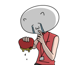 Neko is a senior clerk in the office. sticker #1886387