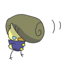 Kawaii hair style sticker #1886458