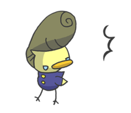 Kawaii hair style sticker #1886465