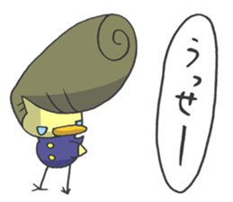 Kawaii hair style sticker #1886472