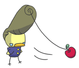 Kawaii hair style sticker #1886473