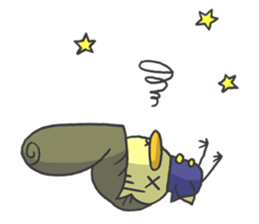 Kawaii hair style sticker #1886483