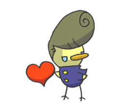 Kawaii hair style sticker #1886490