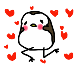 long-legged sparrow sticker #1888541