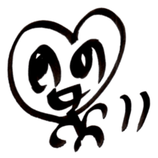 Heart face sticker #1888836