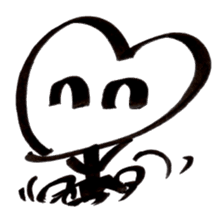 Heart face sticker #1888839