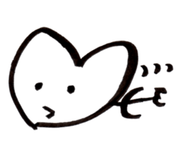 Heart face sticker #1888840