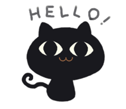 BLACK CAT STICKER sticker #1889541