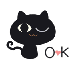 BLACK CAT STICKER sticker #1889543