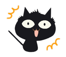 BLACK CAT STICKER sticker #1889548