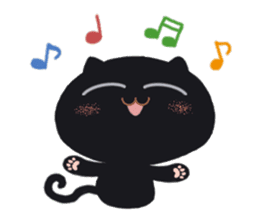 BLACK CAT STICKER sticker #1889551
