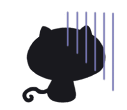 BLACK CAT STICKER sticker #1889562