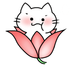 Cat bloomed sticker #1890309