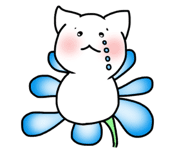 Cat bloomed sticker #1890310