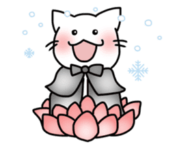 Cat bloomed sticker #1890312