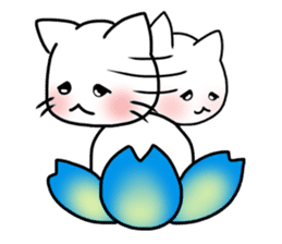 Cat bloomed sticker #1890330