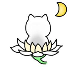 Cat bloomed sticker #1890331