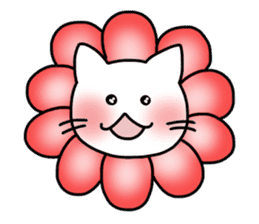 Cat bloomed sticker #1890334