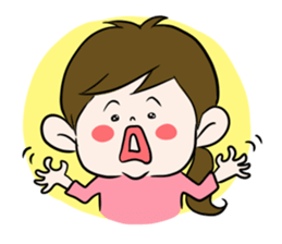 Pouty lips girl sticker #1890381